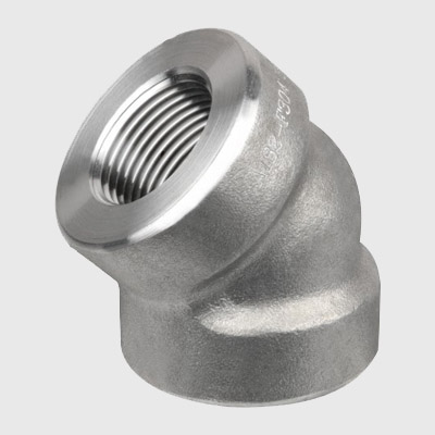 Stainless Steel Forged Threaded 45 Degree Elbow